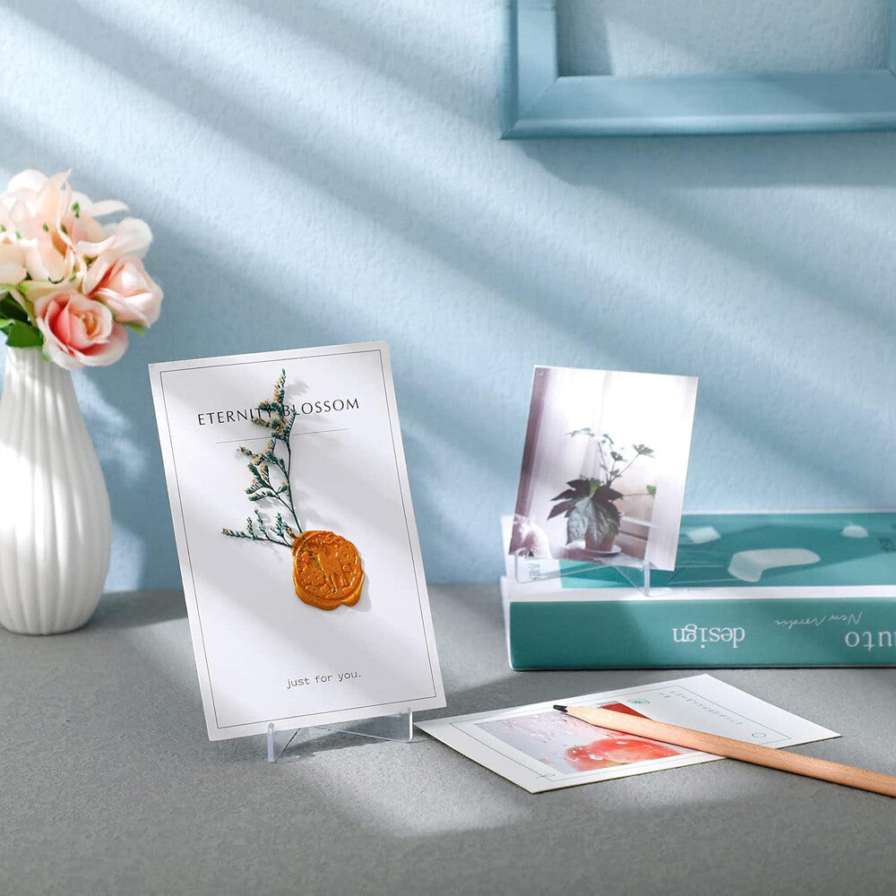 10-50PCS Clear Acrylic Trading Card Stands for Coins Sports Cards Display Holder