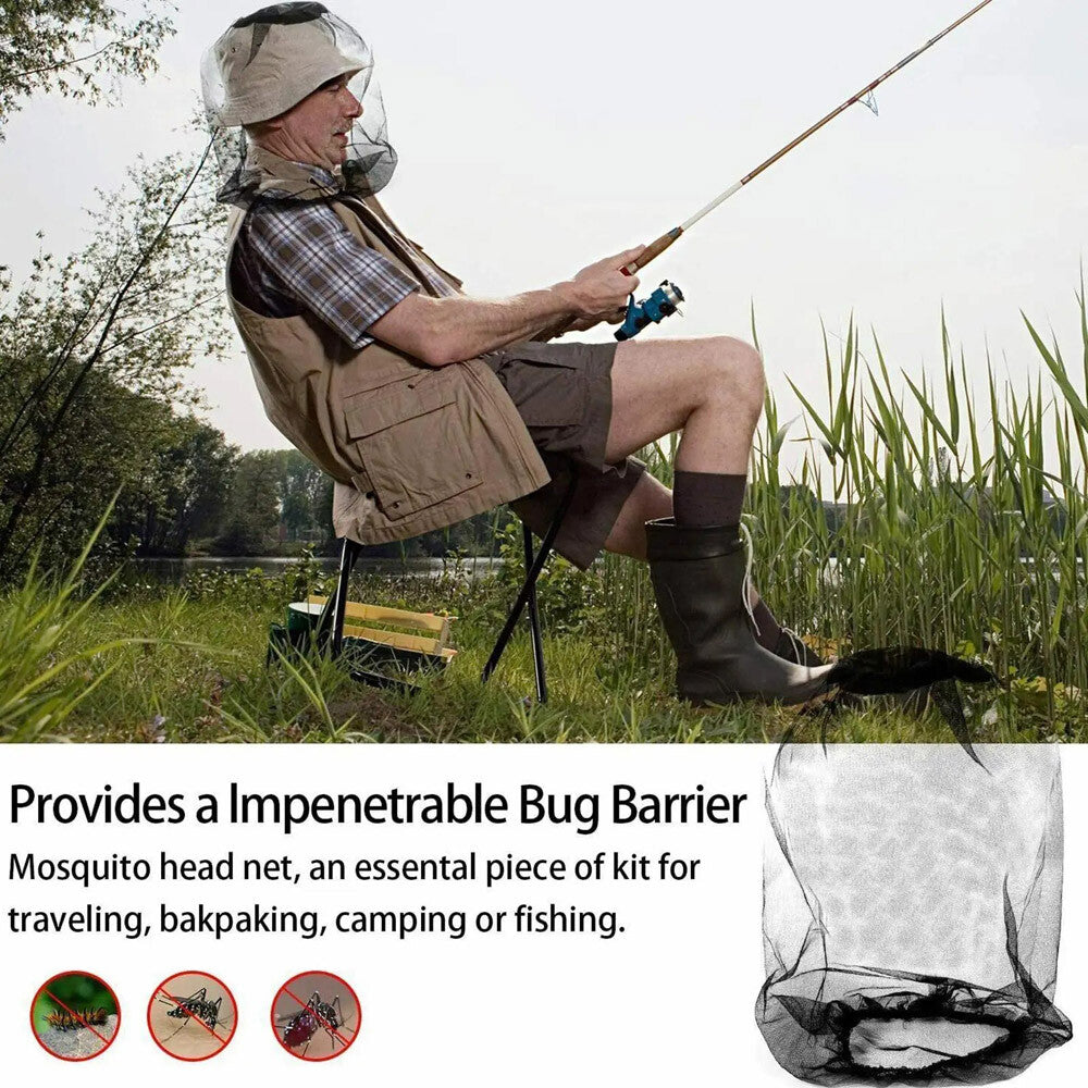 2PCS Anti-Mosquito Hat Bug Bee Insect Head Net Cap Sun Protection Fishing Hiking
