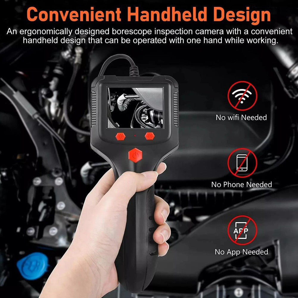 1080P LED Handheld HD Industrial Endoscope Borescope 8Mm Inspection Snake Camera