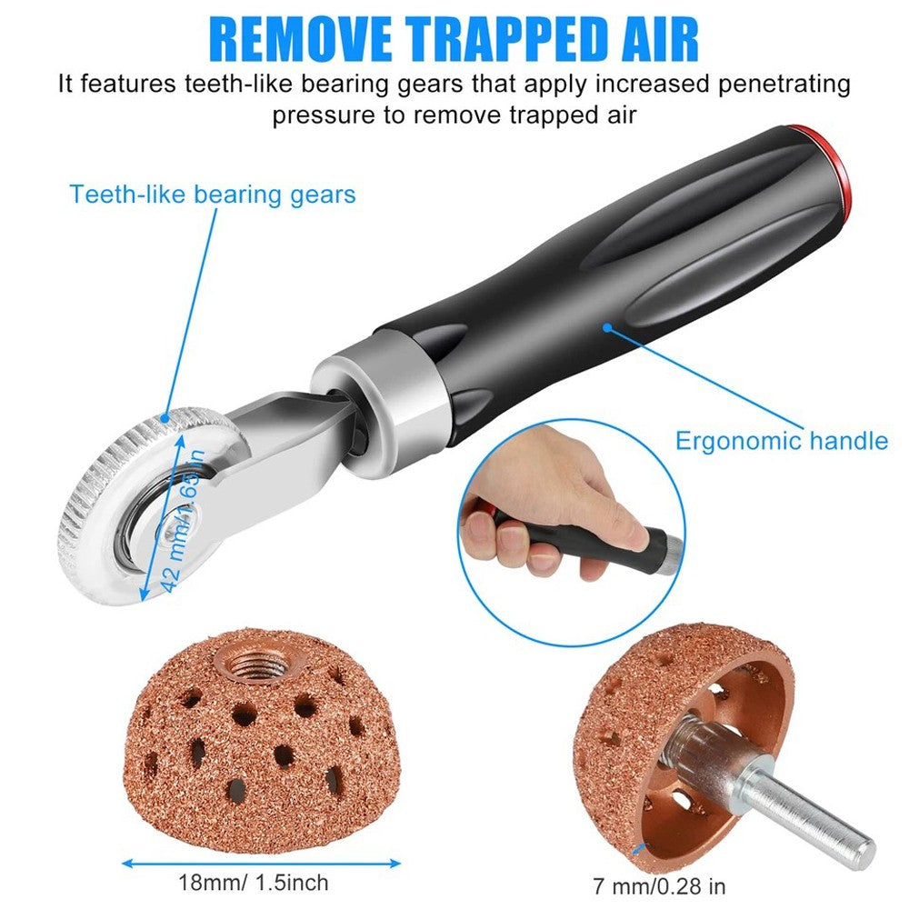 Tire Repair Patch Tool Liner Scraper Kit Grinding Head Buffing Wheel Car Truck