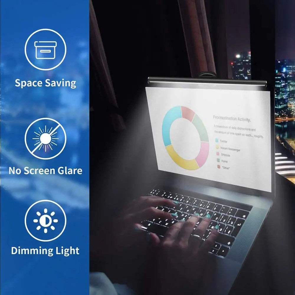 Reading Desk Lamp LED Screen Bar Light USB Computer Monitor Eye-Caring Dimmable
