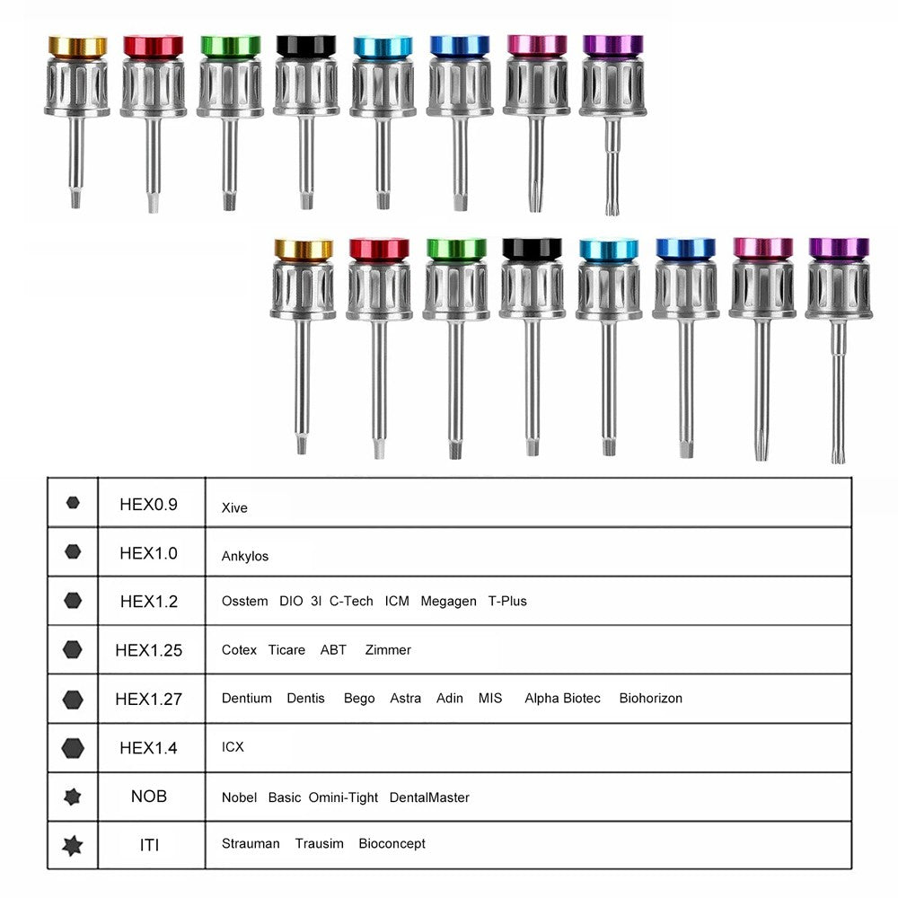 US Dental Universal Implant Prosthetic Kit Torque Wrench Screw Drivers Remover