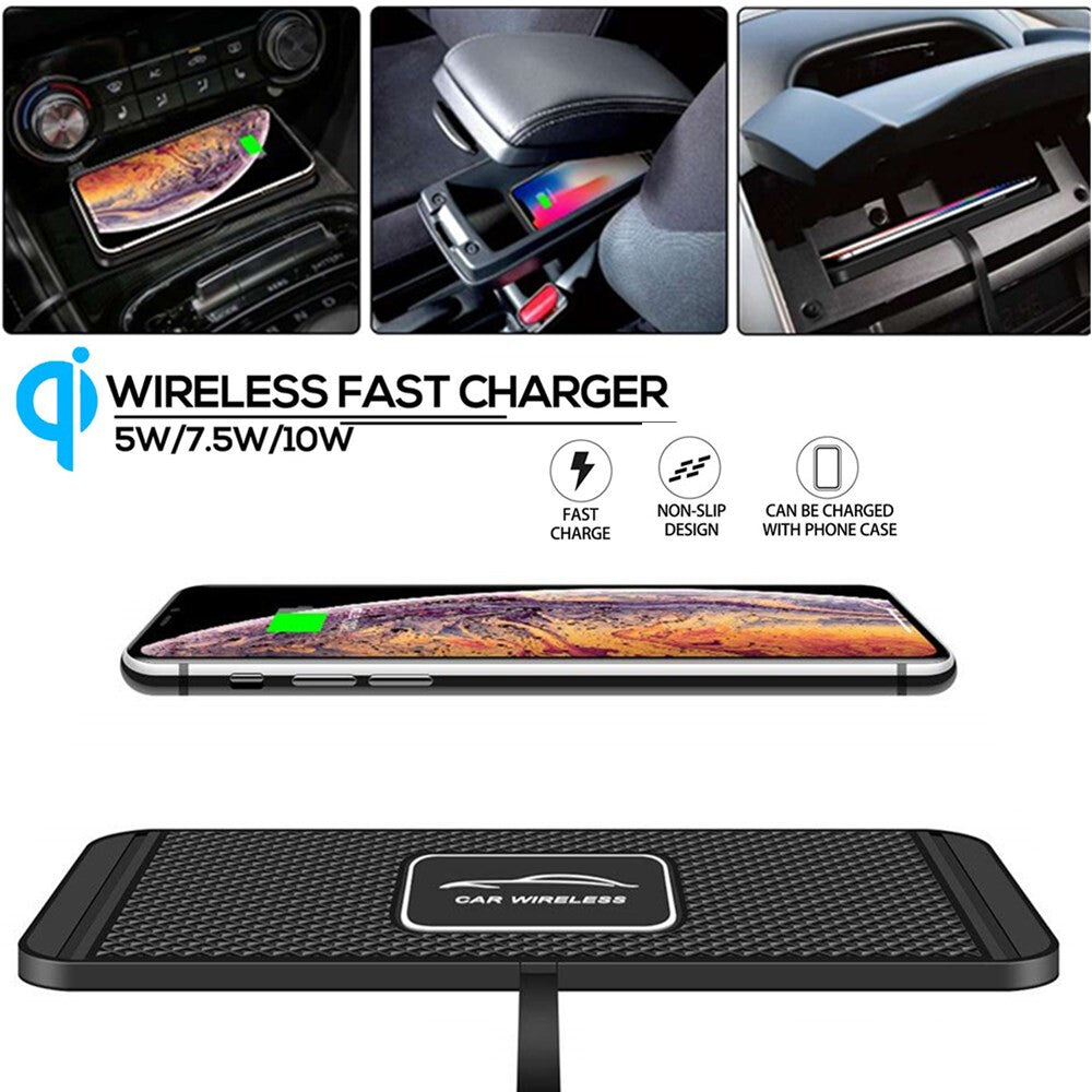 Wireless Car Phone Charger Fast Charging Pad Mat for Iphone 15 Pro Max 13 12 11