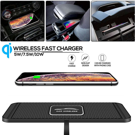 Wireless Car Phone Charger Fast Charging Pad Mat for Iphone 15 Pro Max 13 12 11