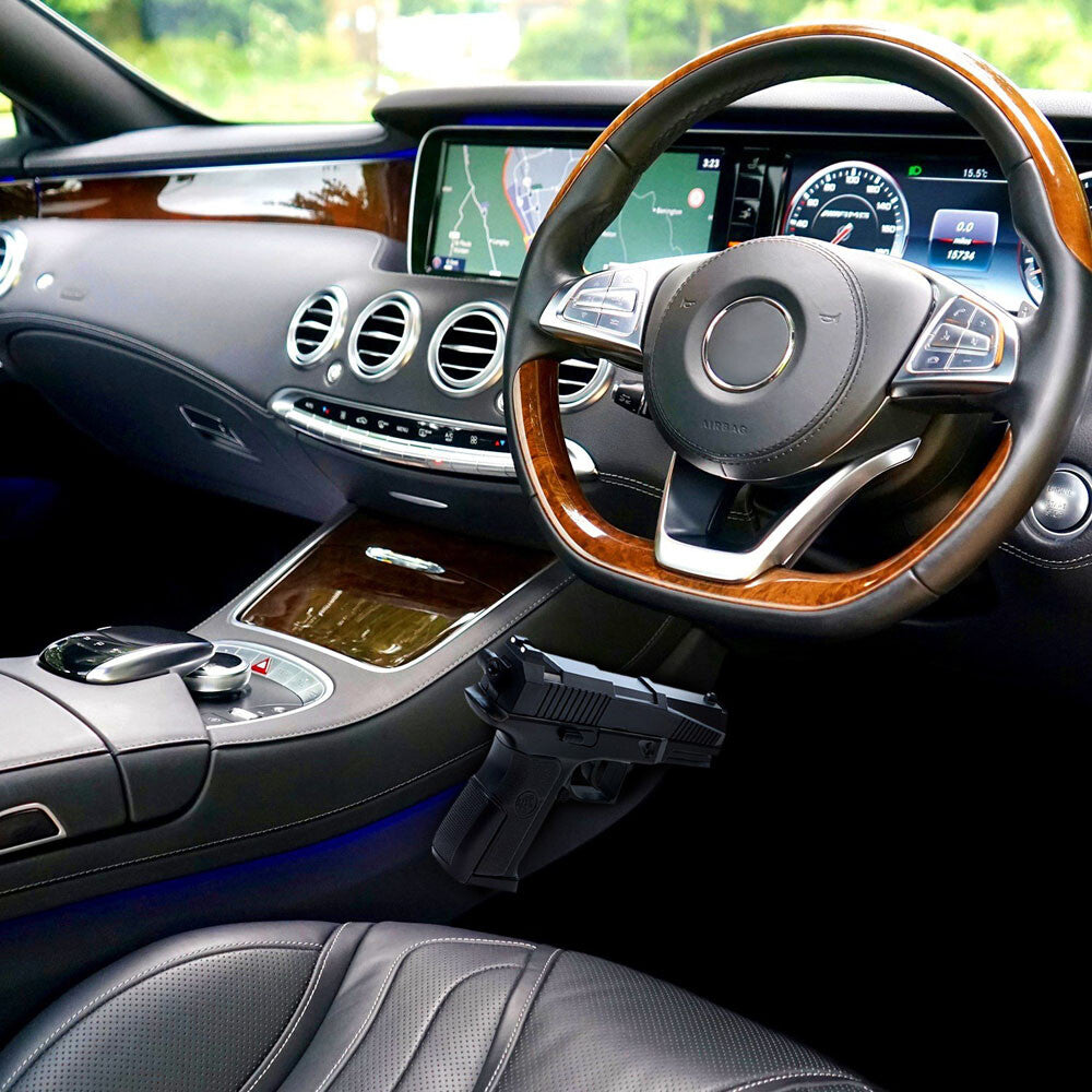 2 Pack 45 Lb Gun Magnetic Mount Holder Holster Concealed Pistol for Car Bed Desk