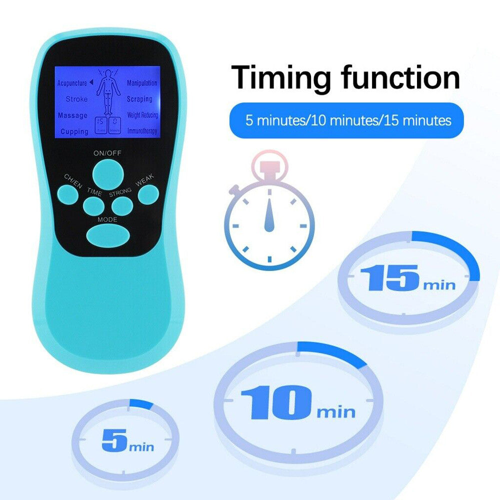 Unit Machine Electric Pulse Massager Muscle Stimulator Pain Relief Therapy Relax