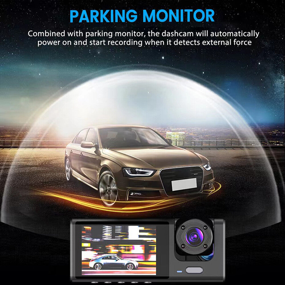 HD 1080P Car Dual Lens Dash Cam Front Rear inside Video Recorder Camera G-Sensor