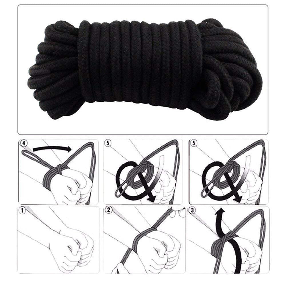 33Ft/10M Thicken Cotton Rope Bondage Restraint Japanese Shibari BDSM Binding Toy