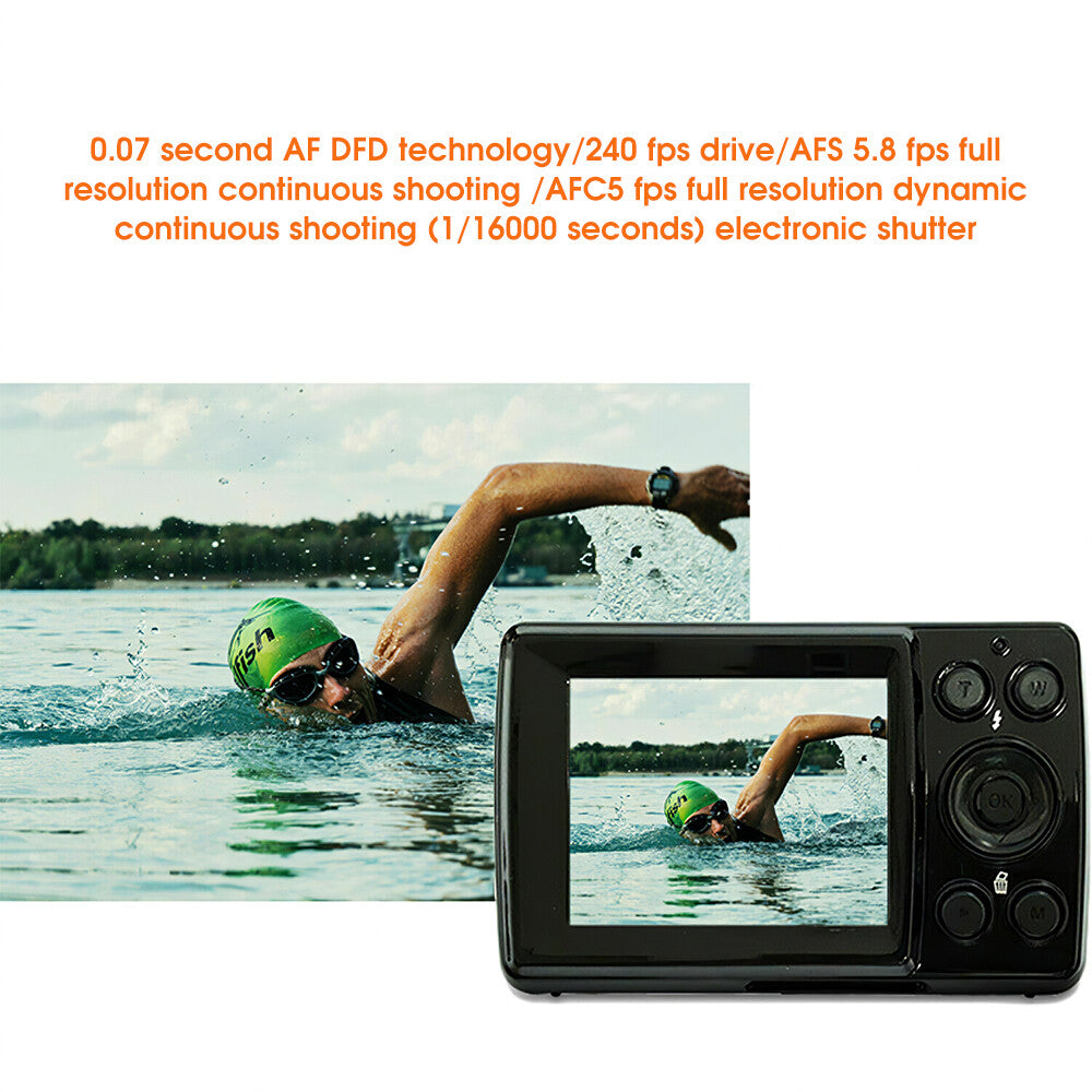 Digital Camera 2.4 Inch TFT LCD Screen 4X Zoom HD 16MP 1080P Anti-Shake Mic US