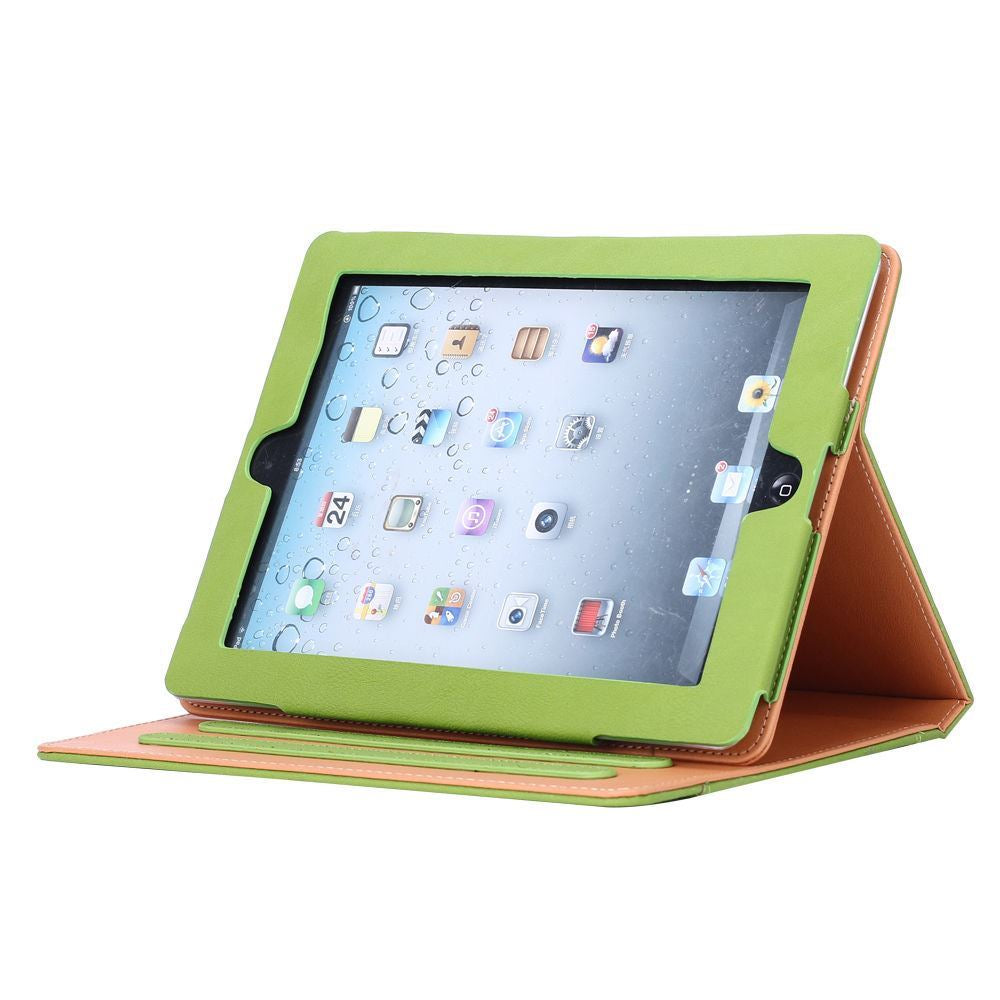 New Luxury Classic Soft Leather Smart Auto Sleep Wake Stand Case for Apple Ipad