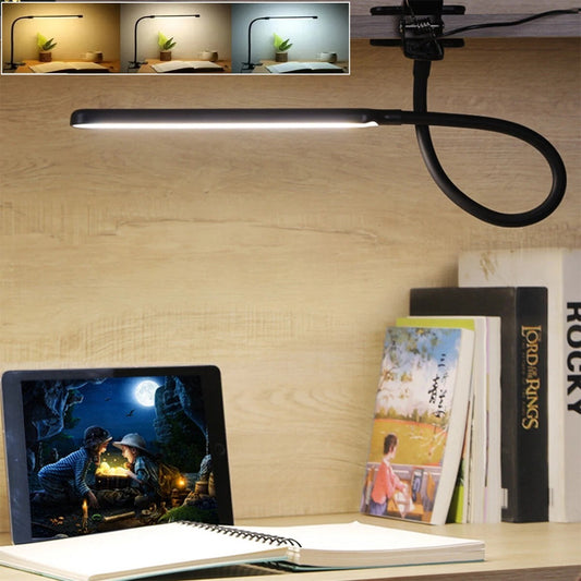 Eye-Caring LED Desk Lamp Adjustable Swing Arm Lamp with Clamp Reading Desk Light