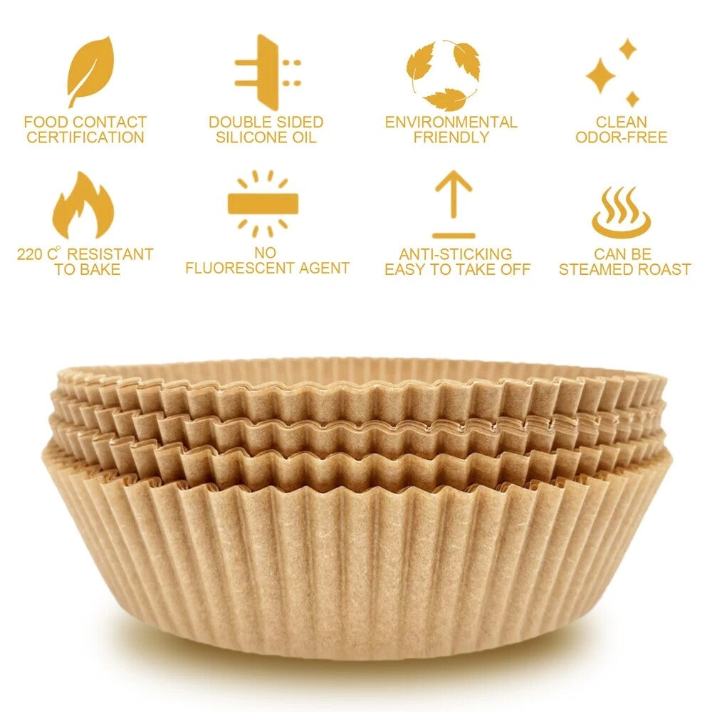 50/100 Air Disposable Paper Liner Fryer Non-Stick Parchment for Baking Roasting