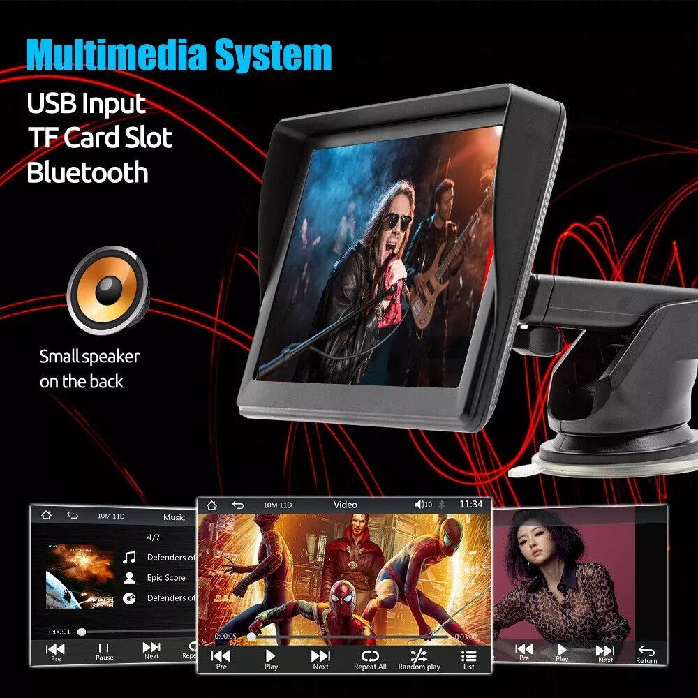 7" Portable Wireless Car Stereo with Carplay Android Auto Play FM & Backup Cam