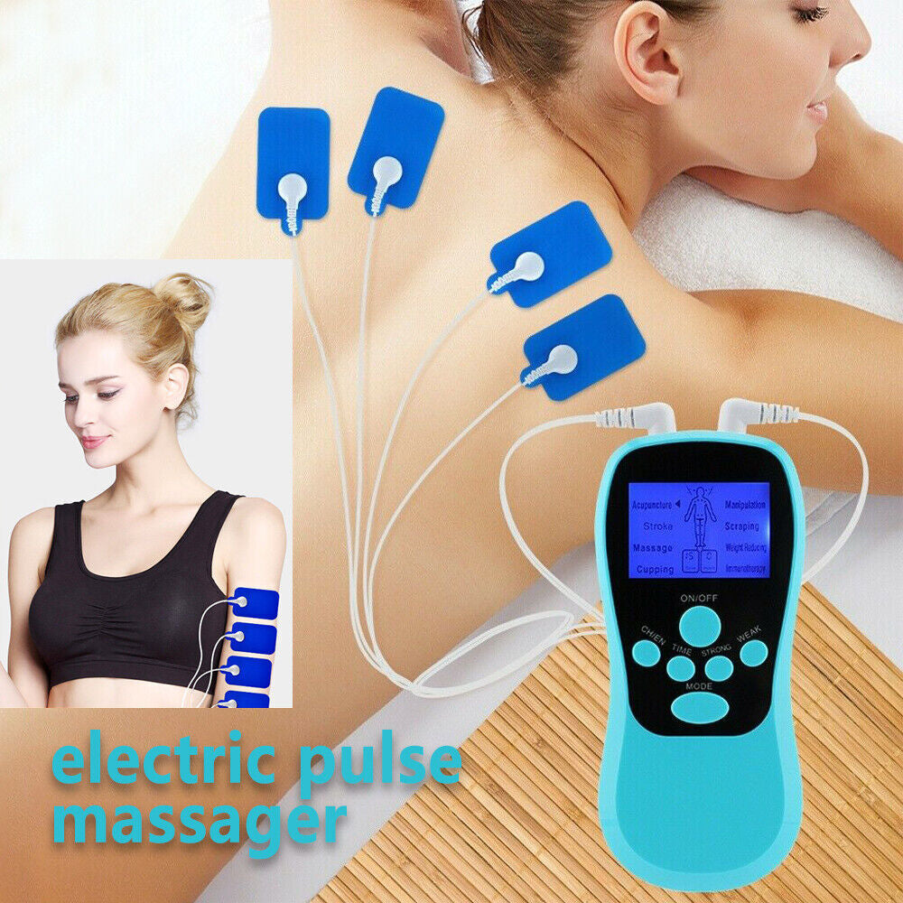 Unit Machine Electric Pulse Massager Muscle Stimulator Pain Relief Therapy Relax