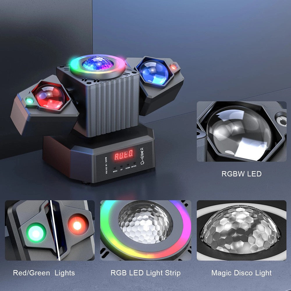 105W Laser Light RGBW LED Moving Head Disco Stage Lighting Beam DMX512 Party DJ