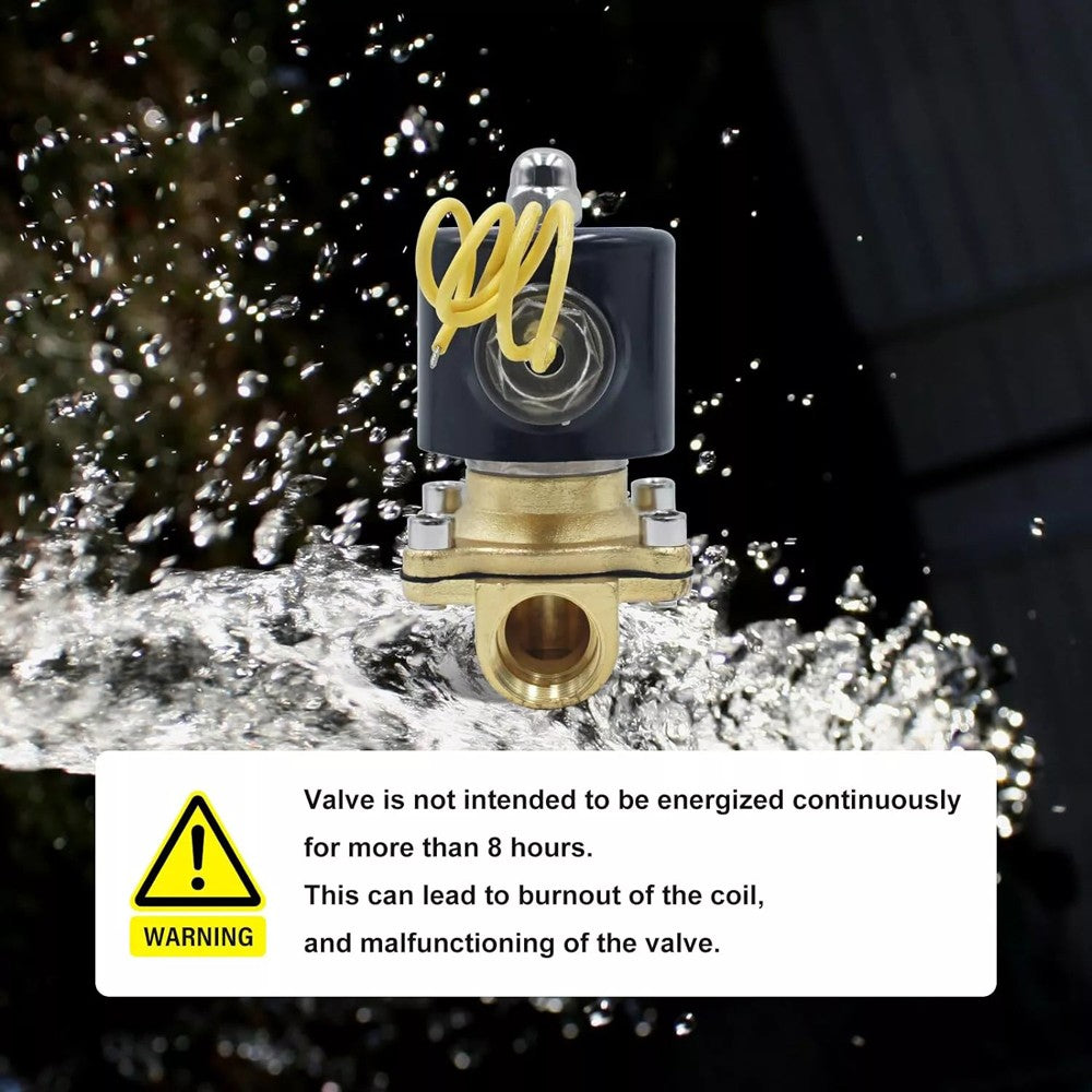 1/2" PT AC 110V Electric Solenoid Valve Brass Water Air Gas 2W-160-15 CV 4.8 US