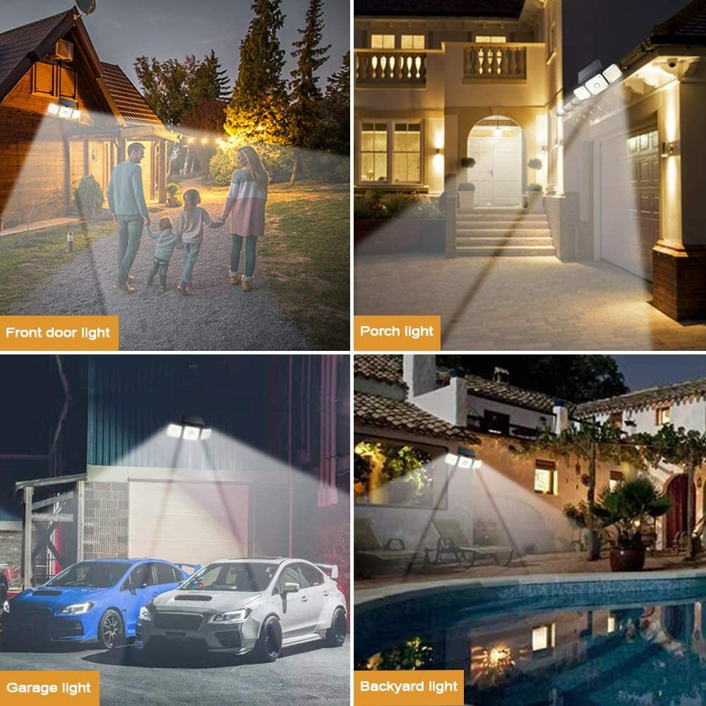 112 LED Solar Lamp Motion Sensor Wall Light Waterproof 3 Modes Garden Porch US