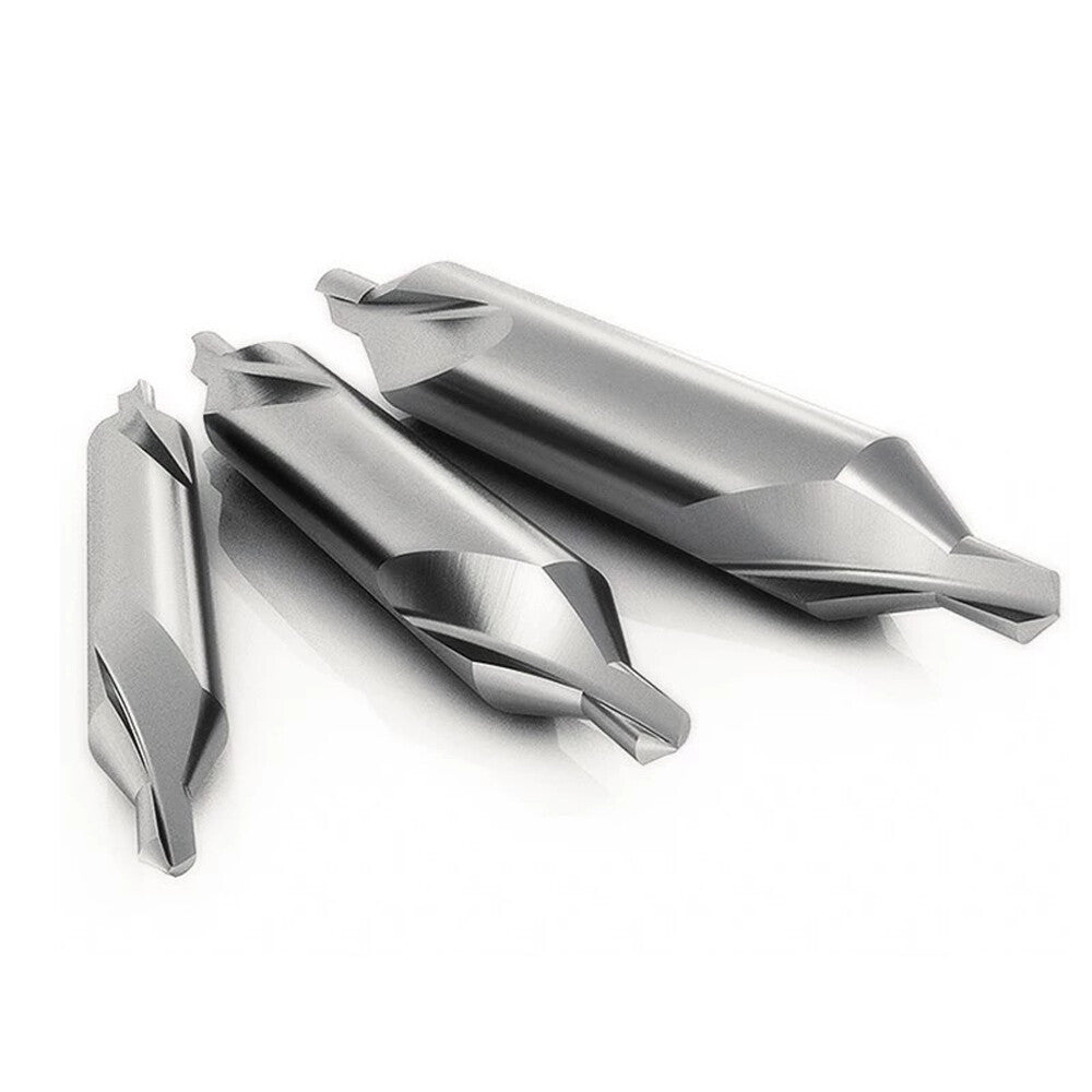 2X Center Drill 60° A-Type High Speed Steel Center Spotting Punch 3.0X7.7X55Mm