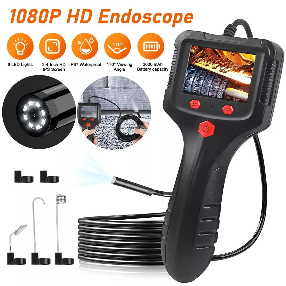 1080P LED Handheld HD Industrial Endoscope Borescope 8Mm Inspection Snake Camera