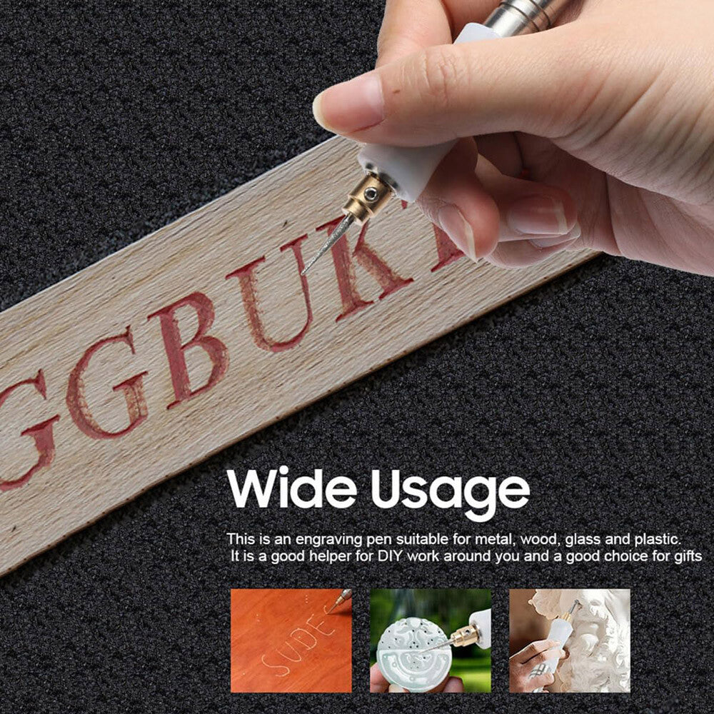 35000R/M Electric Graver Pen Engraving Tool Kit for Jewelry Wood Metal Glass US