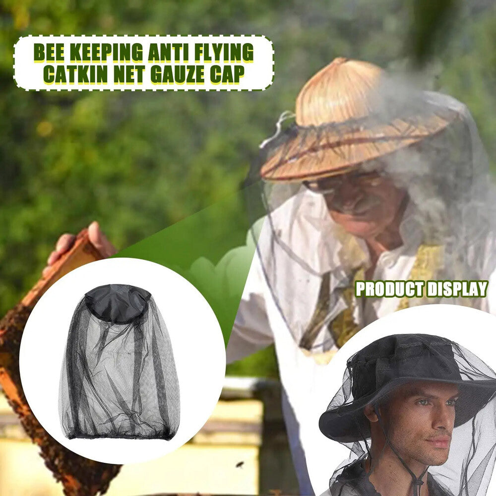 2PCS Anti-Mosquito Hat Bug Bee Insect Head Net Cap Sun Protection Fishing Hiking