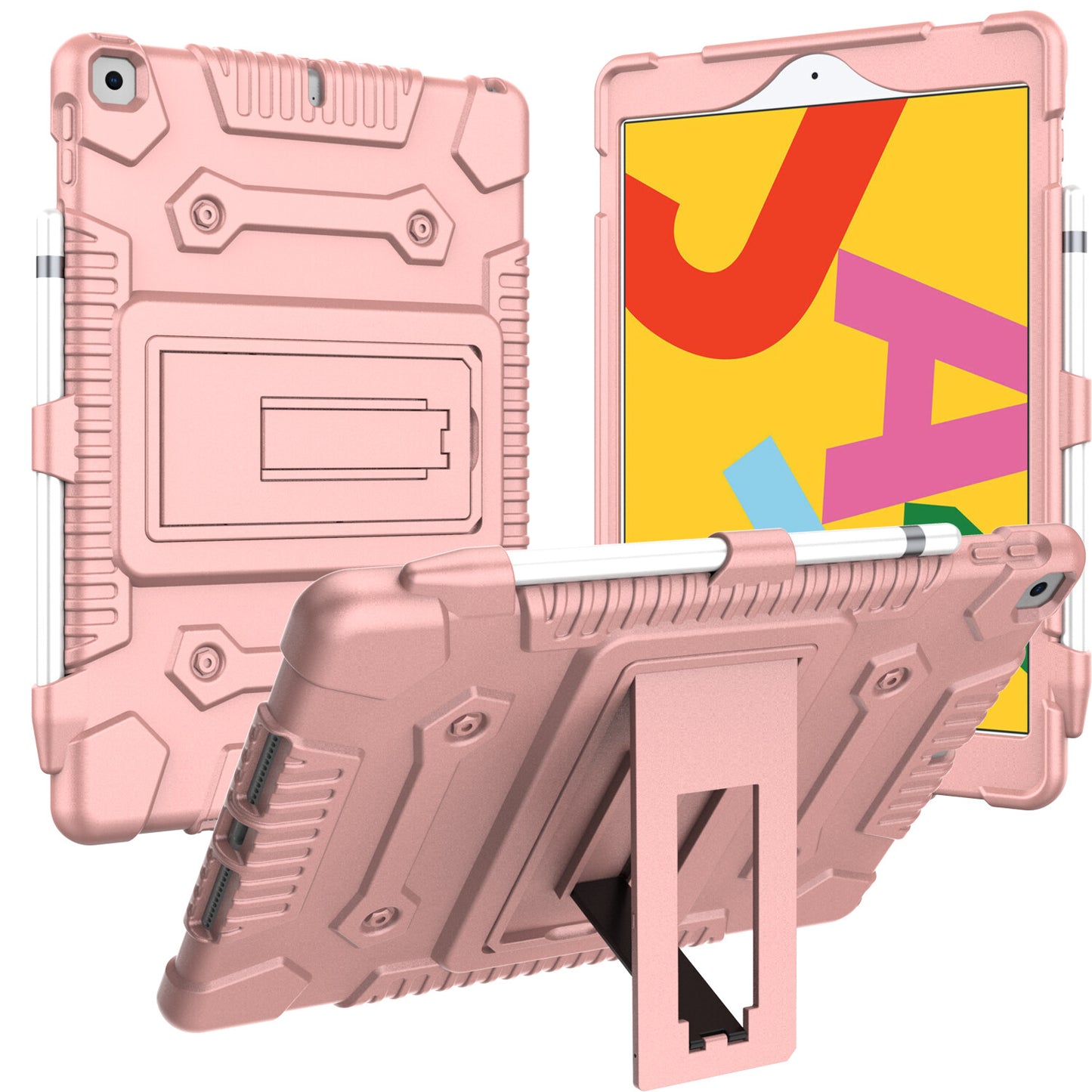 Ipad 7Th / 8Th Generation 10.2" Shockproof Slim Soft Case + Tempered Glass Film