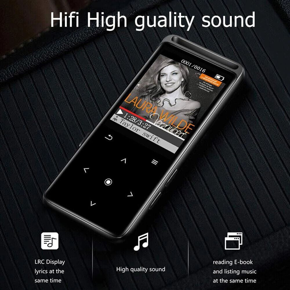 Bluetooth 5.0 MP3 Player Hifi Lossless Sound FM Radio Music Voice Recorder USA