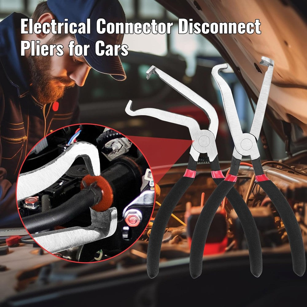 2PCS Electrical Disconnect Pliers Fuel Line Petrol Clip Pipe Pliers Repair Tools