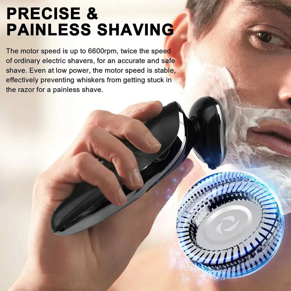 Men Wet/Dry Electric Shaver Trimmer Rotary Razor Beard Shaving USB Rechargeable