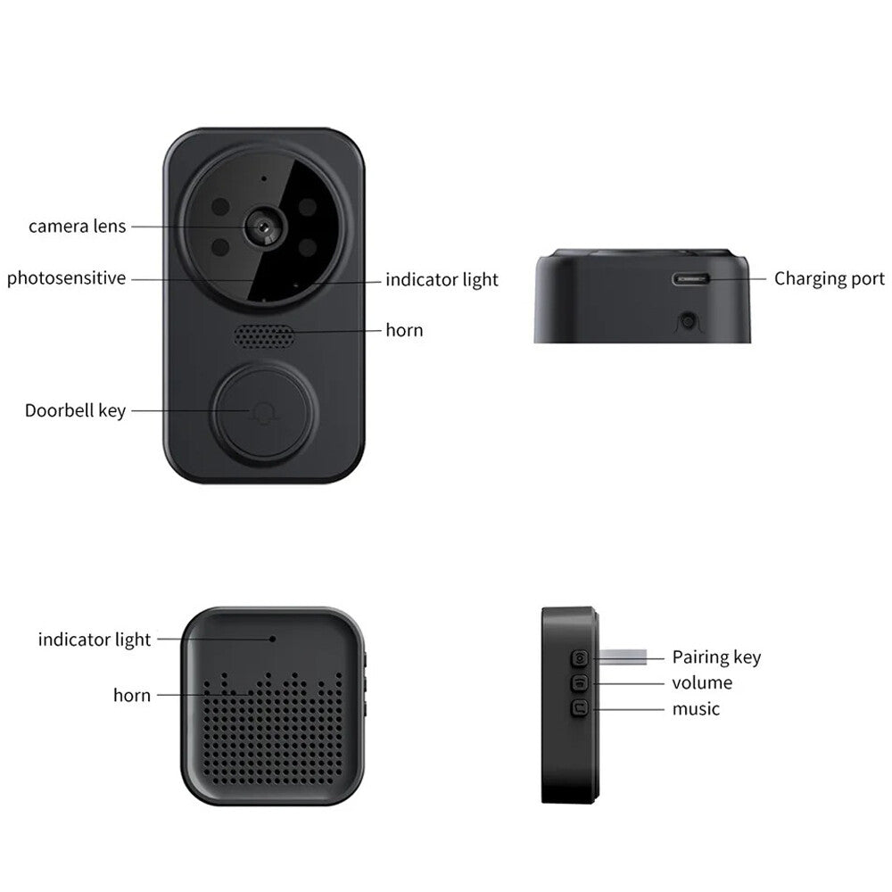 Wifi Wireless Intercom Smart Doorbell Video Security Camera Door Bell Chime USA