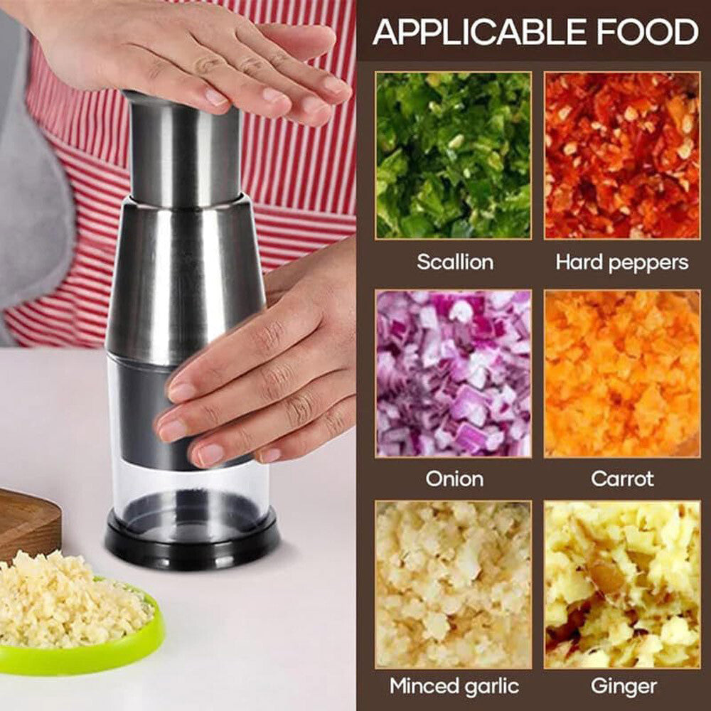 Pressed Garlic Onion Chopper 304 Stainless Steel Hand Food Chopper Kitchen Tools