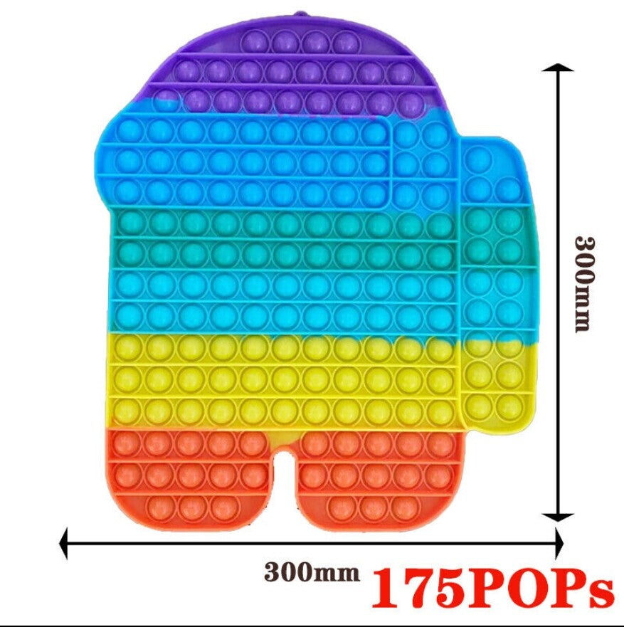 30CM Jumbo Sensory Fidget Toys Big Size Push Bubble Autism Stress Relief Game US