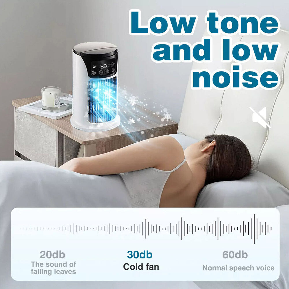 Humidifier Portable Air Cooler Fan LED Mini AC Air Conditioner Personal Cooling