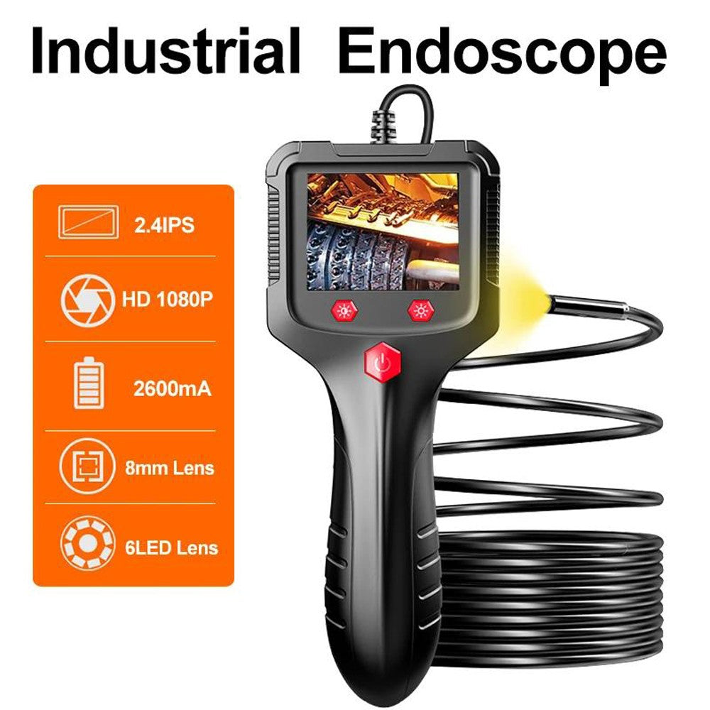 1080P LED Handheld HD Industrial Endoscope Borescope 8Mm Inspection Snake Camera