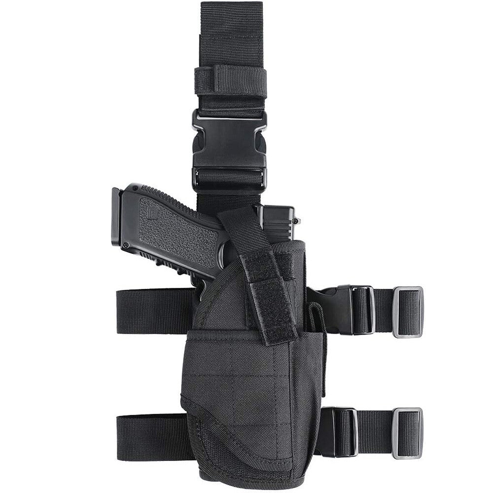 Tactical Holster Adjustable Pistol Gun Drop Leg Thigh Magazine Pouch Right Hand