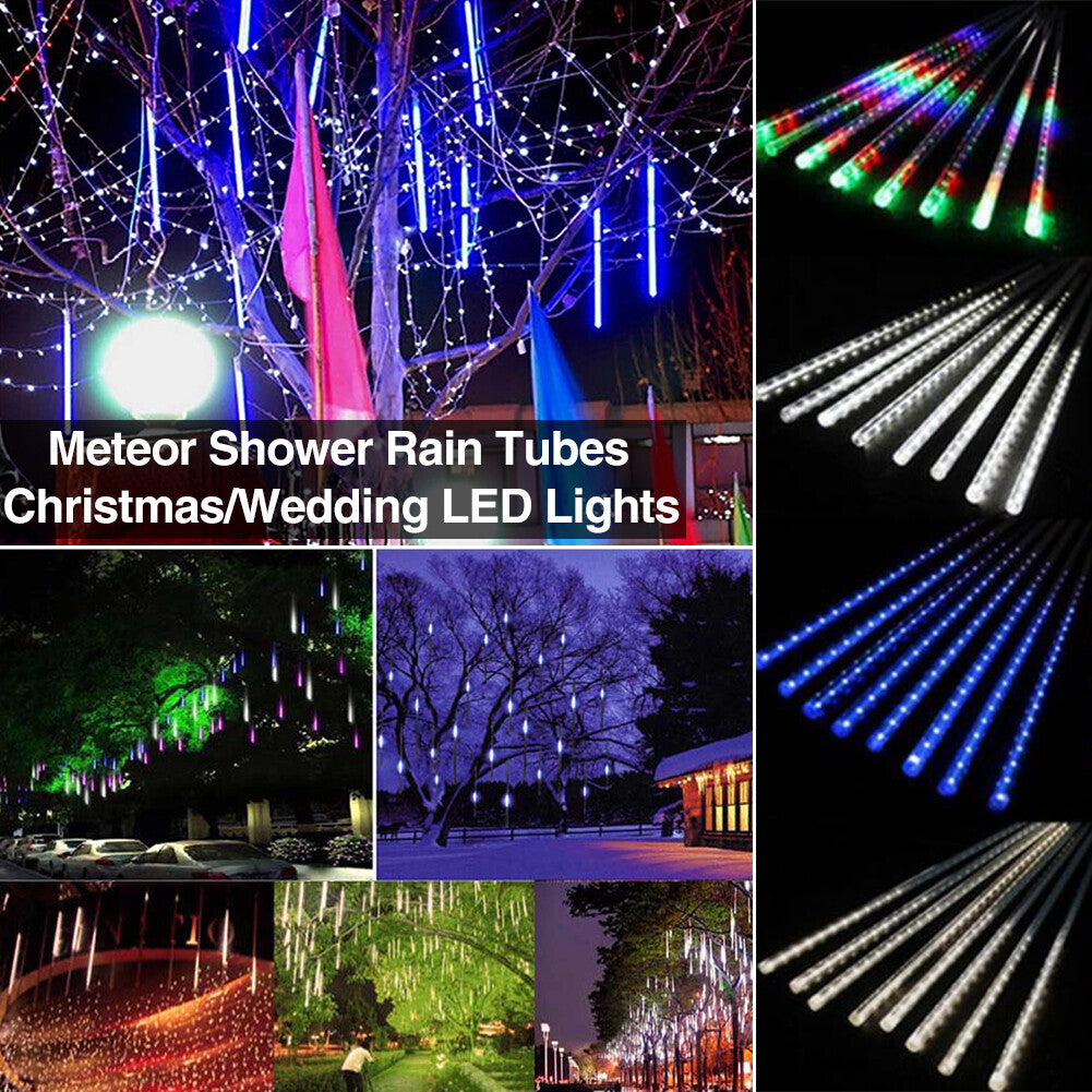288 LED Solar Lights Meteor Shower Rain Tree String Light Garden Party Outdoor