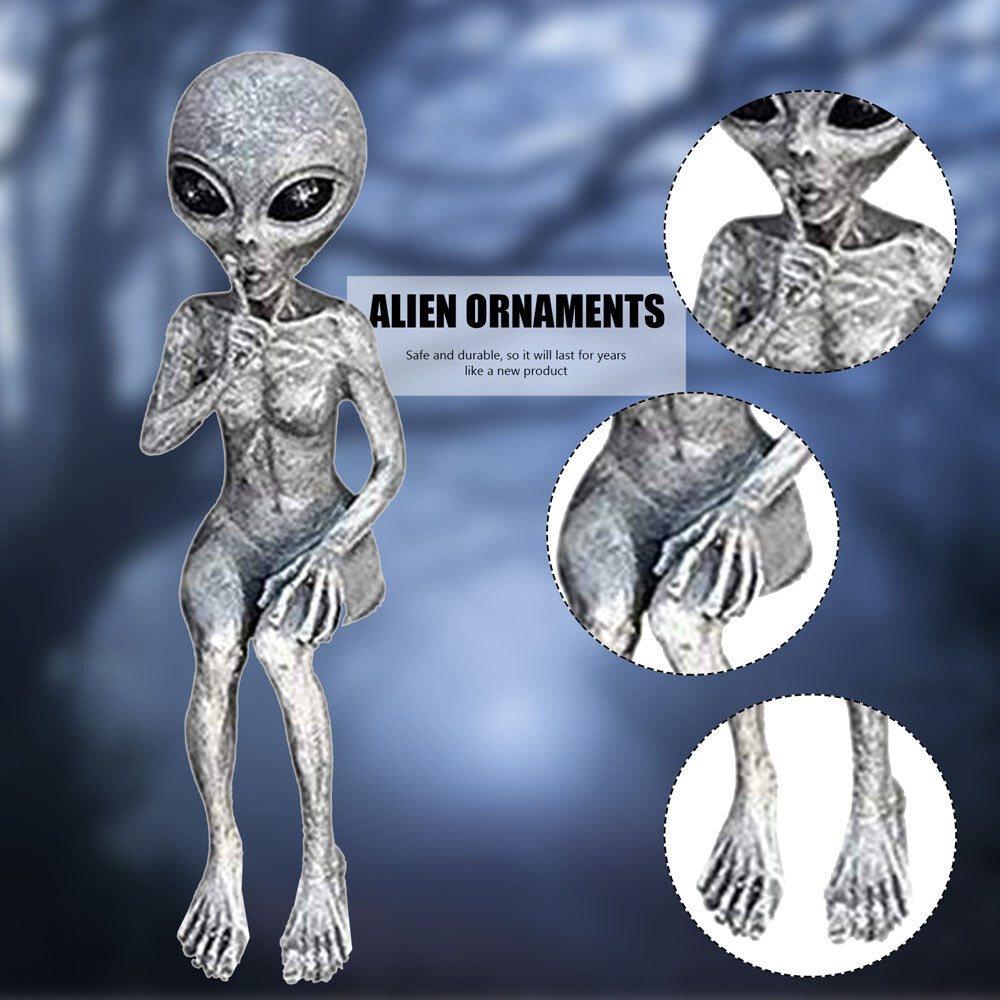 Outer Space Alien Statue Martians Garden Figurine Set Home Decoration Outdoor US