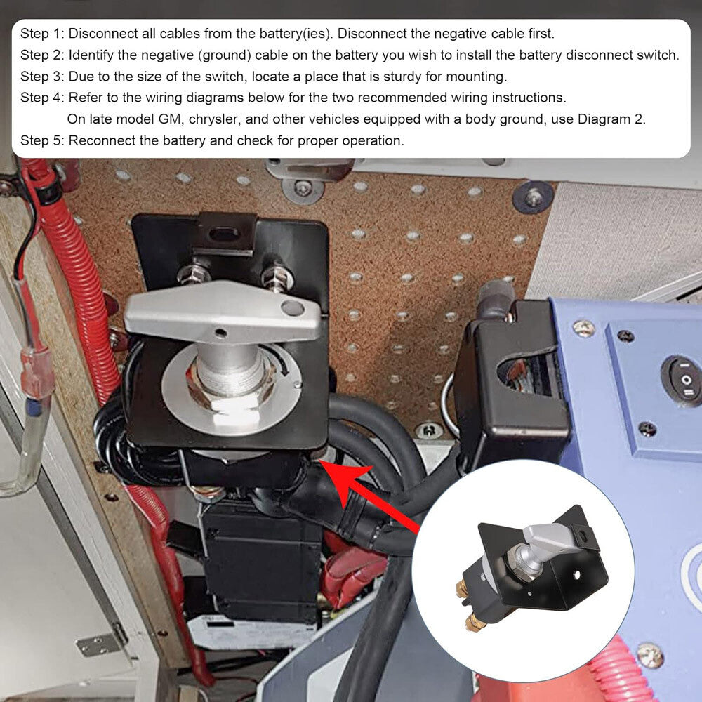12V-36V Battery Kill Switch Disconnect Isolator Power Cut off Car Boat Marine RV