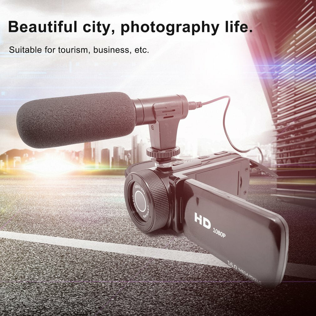 HD 1080P Digital Video Camera Camcorder Youtube Vlogging Recorder W/Microphone