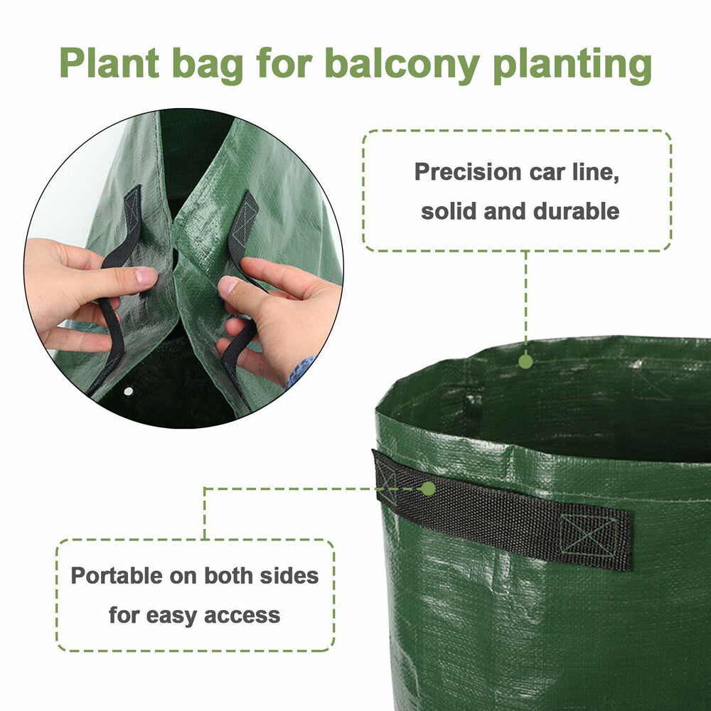 3-Pack Potato Grow Bags Garden Waterproof Reusable Vegetable Plant Pots Fruits