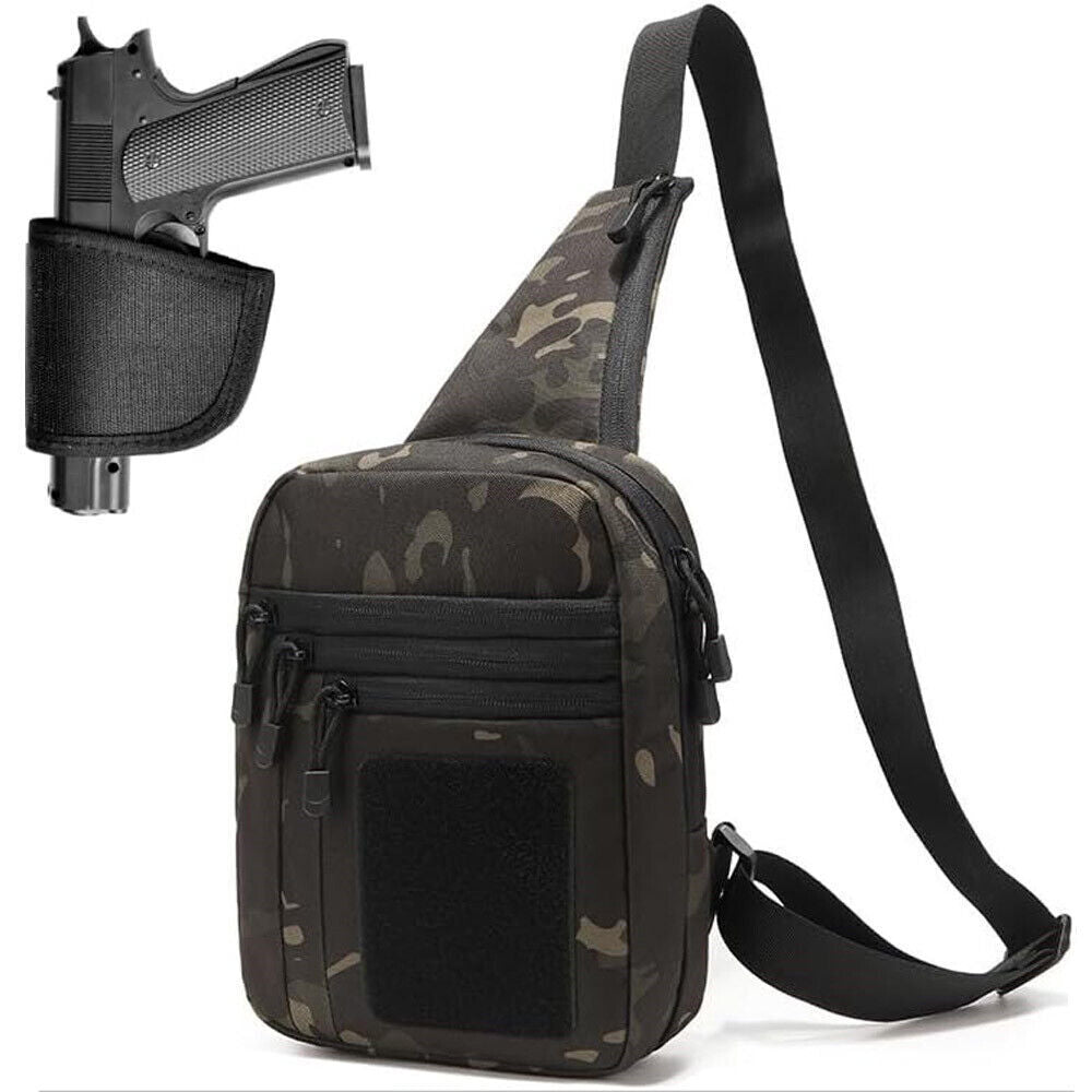 Tactical Gun Bag Pistol Holster Concealed Carry Chest Crossbody Pack Handgun Bag