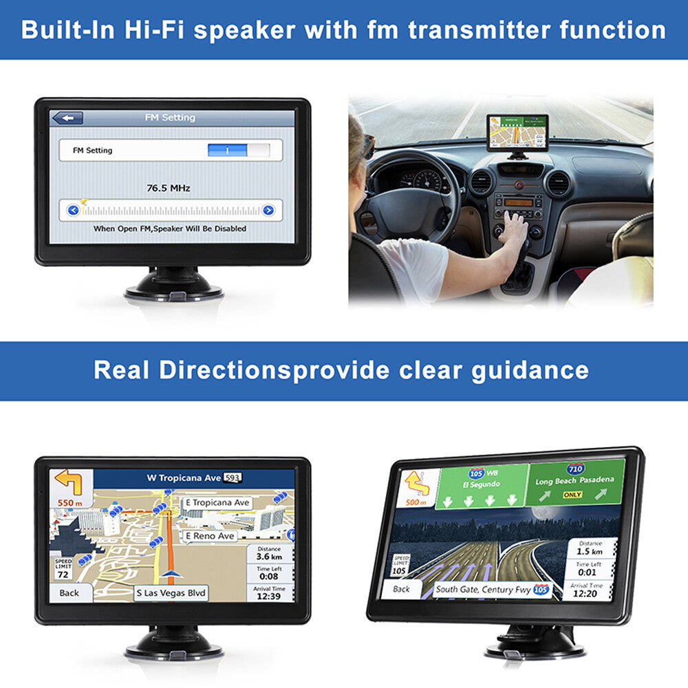 GPS Navigation for Car/Truck Touch Screen Maps W/ Spoken Direction 7" 8G+256M US