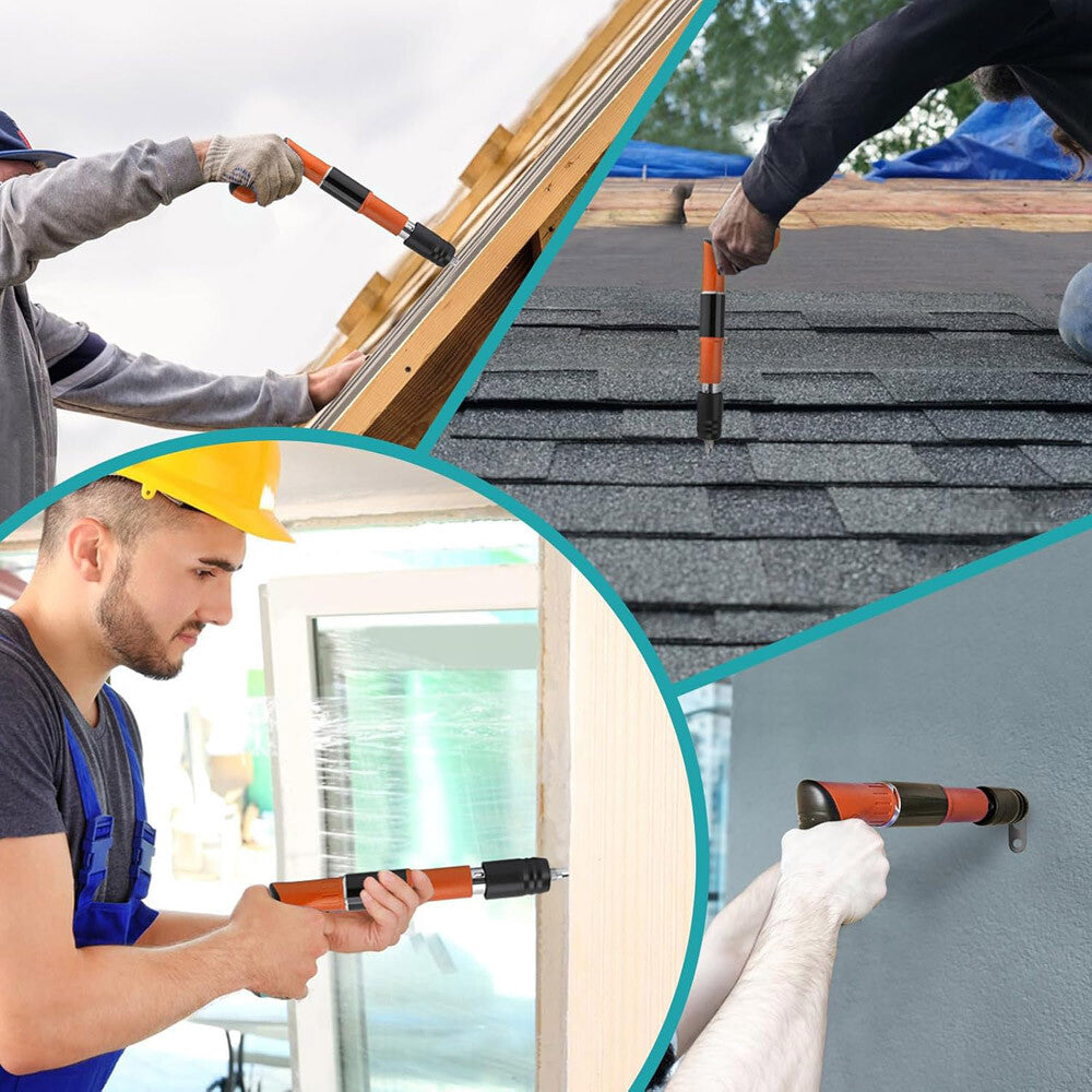 Nail Gun Powerful Concrete Air Nailer Wall Fastening Tool + 50PCS round Nails US