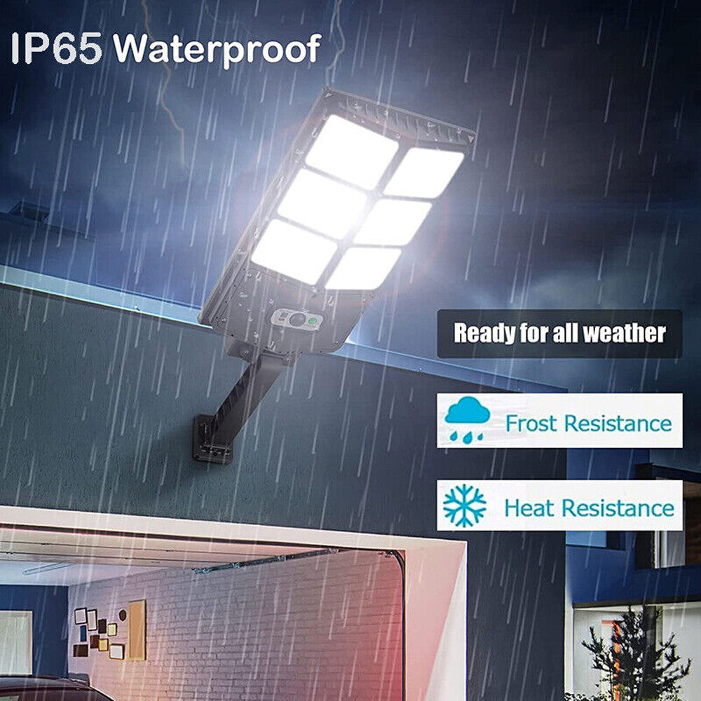 Outdoor Solar Street Light Motion Sensor Commercial Dusk to Dawn Big Road Lamp