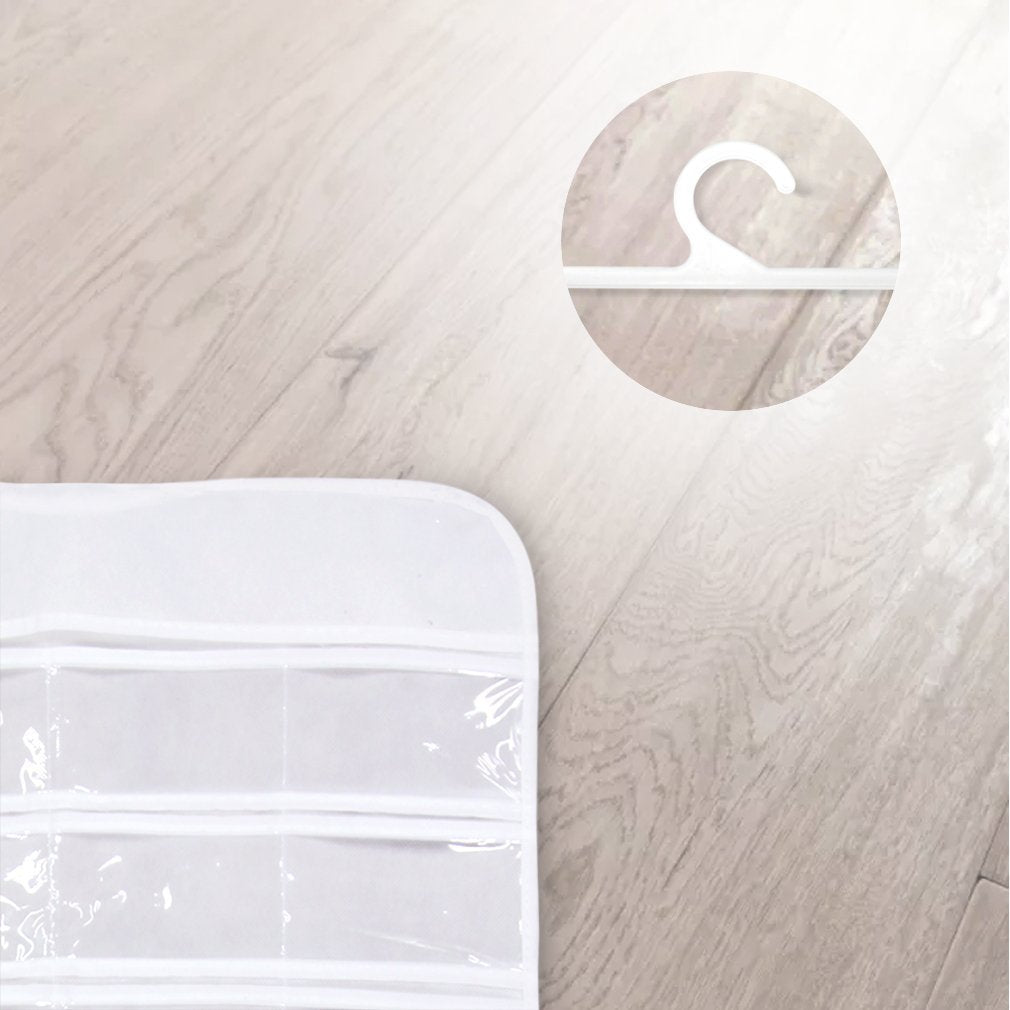 Bracelet Earring Ring Necklace 72 Pocket Hanging Jewelry Organizer Pouch Holder