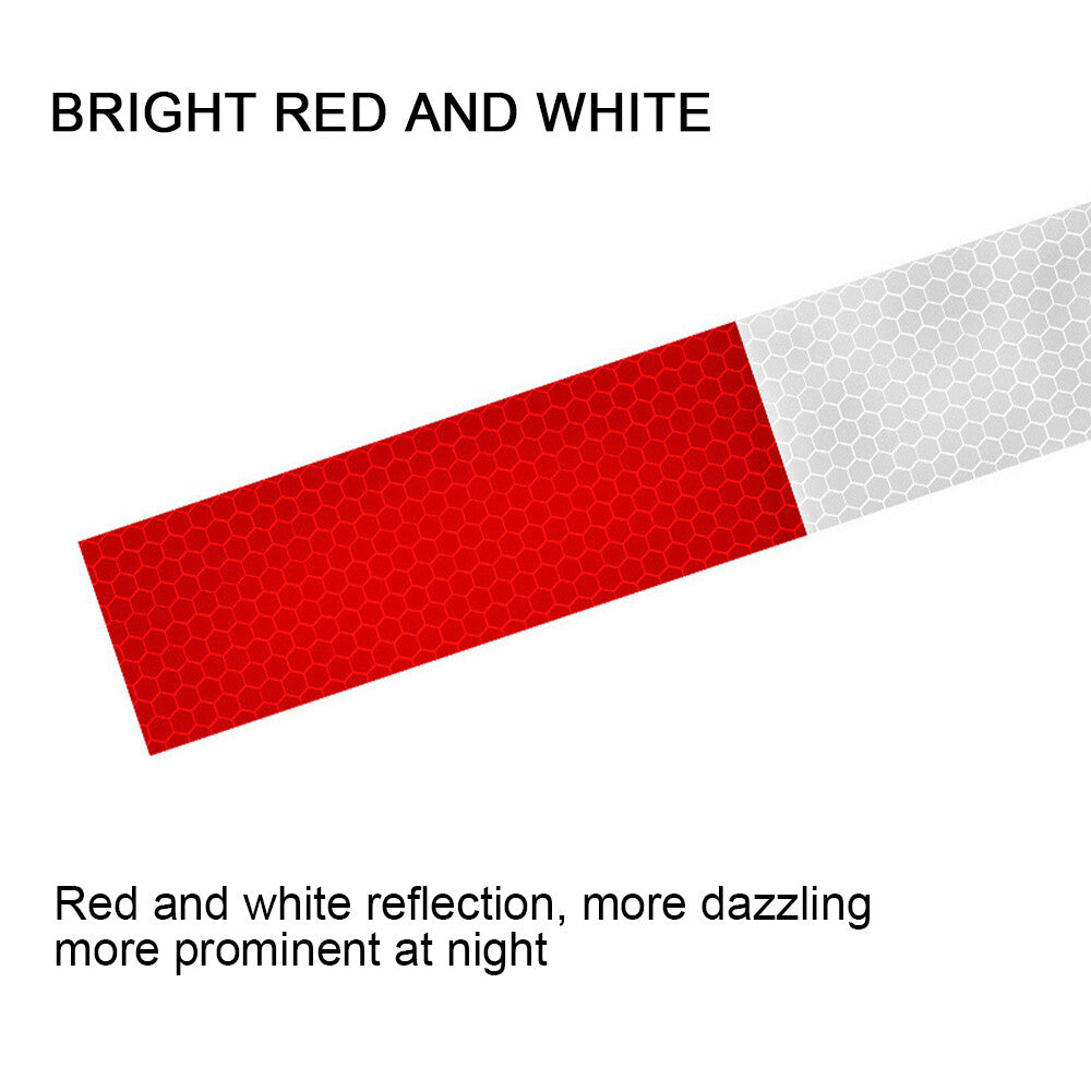 Reflective Trailer Safety Tape Conspicuity Tape Warning Sign Car Truck Red White
