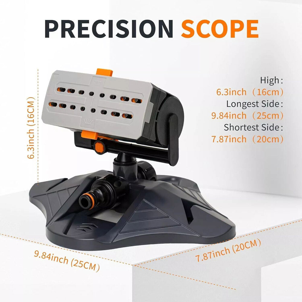 Mini Turbo Oscillating Sprinkler Garden Sprinkler with Large Base Adjustable US