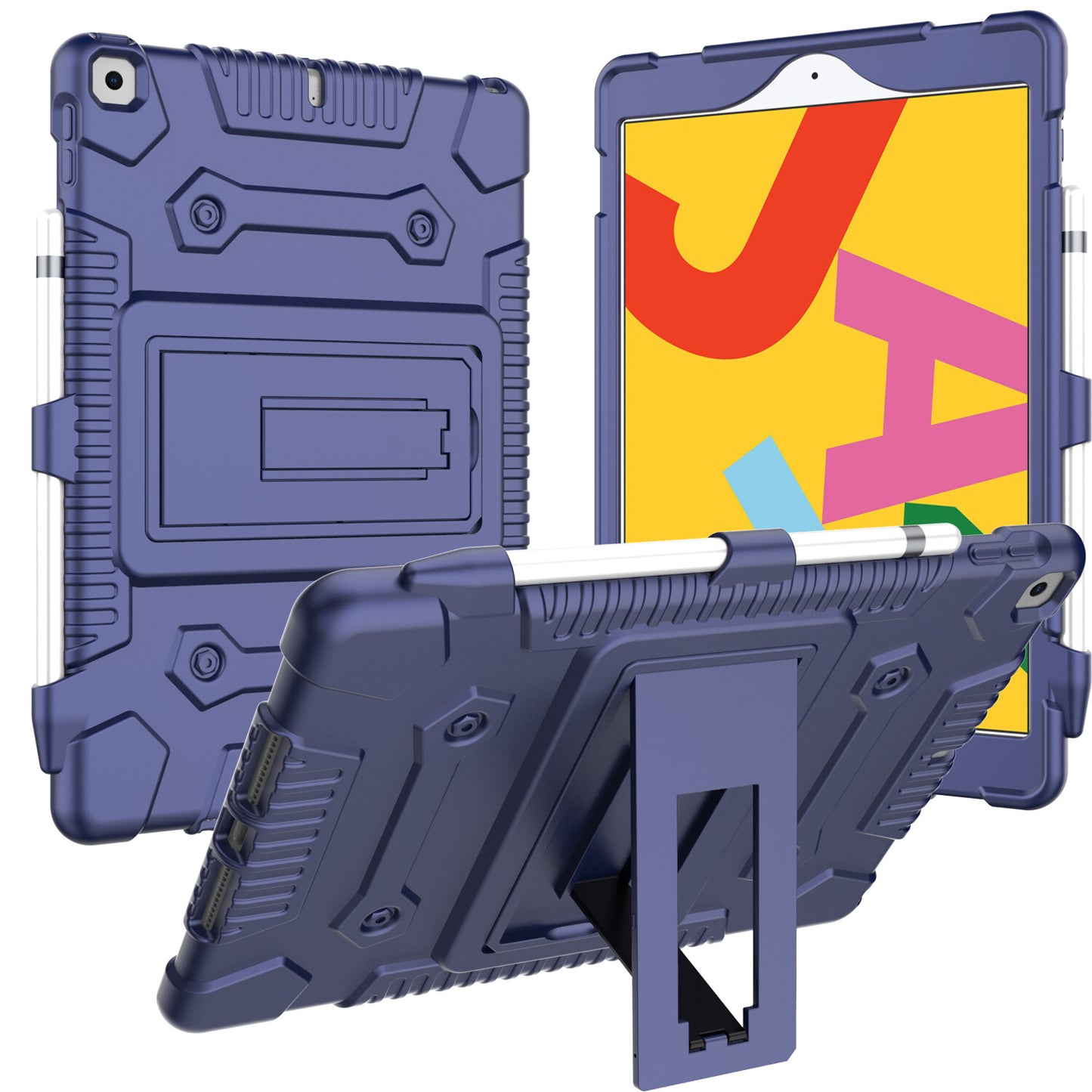 Ipad 7Th / 8Th Generation 10.2" Shockproof Slim Soft Case + Tempered Glass Film