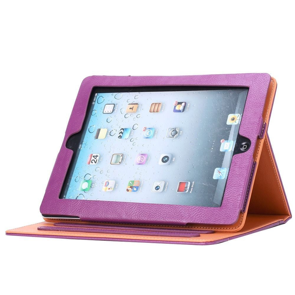 New Luxury Classic Soft Leather Smart Auto Sleep Wake Stand Case for Apple Ipad