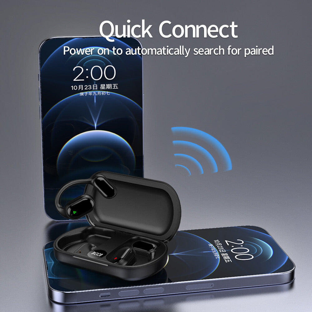 True Wireless Bone Conduction Headphones Bluetooth 5.3 Wireless Headset Earbuds